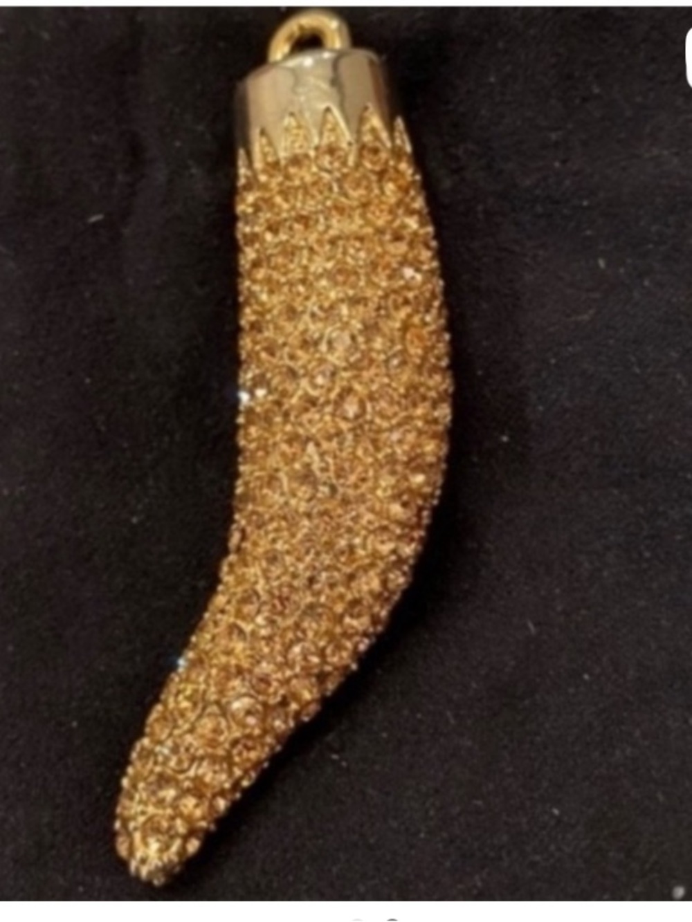 Italian Horn CZ Pavé Horn Pendant